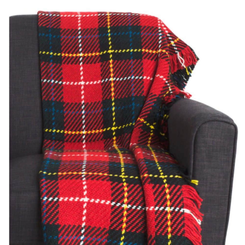 John Branigan Handmade Wool Throw Blanket 50" x 66" - Woven Wool Alpaca Blend